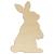 Main Image White No Hole Image Rabbit Sitting Upright Plain
