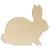 Main Image White No Hole Image Rabbit Sitting Side View Plain