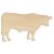 Main Image White No Hole Image Bull Plain Standing Side View