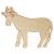Main Image White No Hole Image Donkey Standing Straw Hat