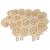 Main Image White No Hole Image  Comic Farm Sheep Standing with Curls