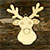 3mm Ply Reindeer Head Comic Smiling
