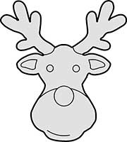 Reindeer Head Comic Smiling Main Image