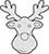 Reindeer Head Comic Smiling - view 1