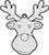 Plain Top Hole Image Reindeer Head Comic Smiling