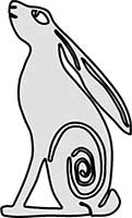Hare Sitting Celtic Design Main Image