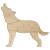 Main Image White No Hole Image Wolf Standing and Howling