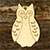 3mm Ply Perching Owl Comic Style