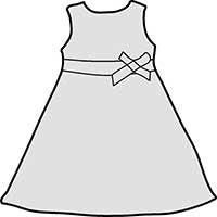 Childrens Sleevless Triangular Dress Main Image