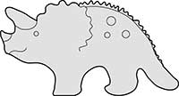 Triceratops Comic Design Standing Main Image