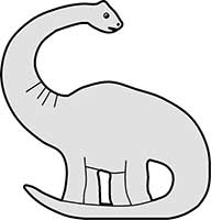 Sauropod Diplodocus Comic Design Standing Main Image