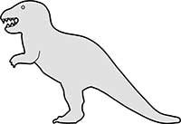 Tyrannosaurus Rex Comic Design Standing Main Image
