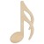 Main Image White No Hole Image Standard Note Semi-Quaver Sixteenth Plain