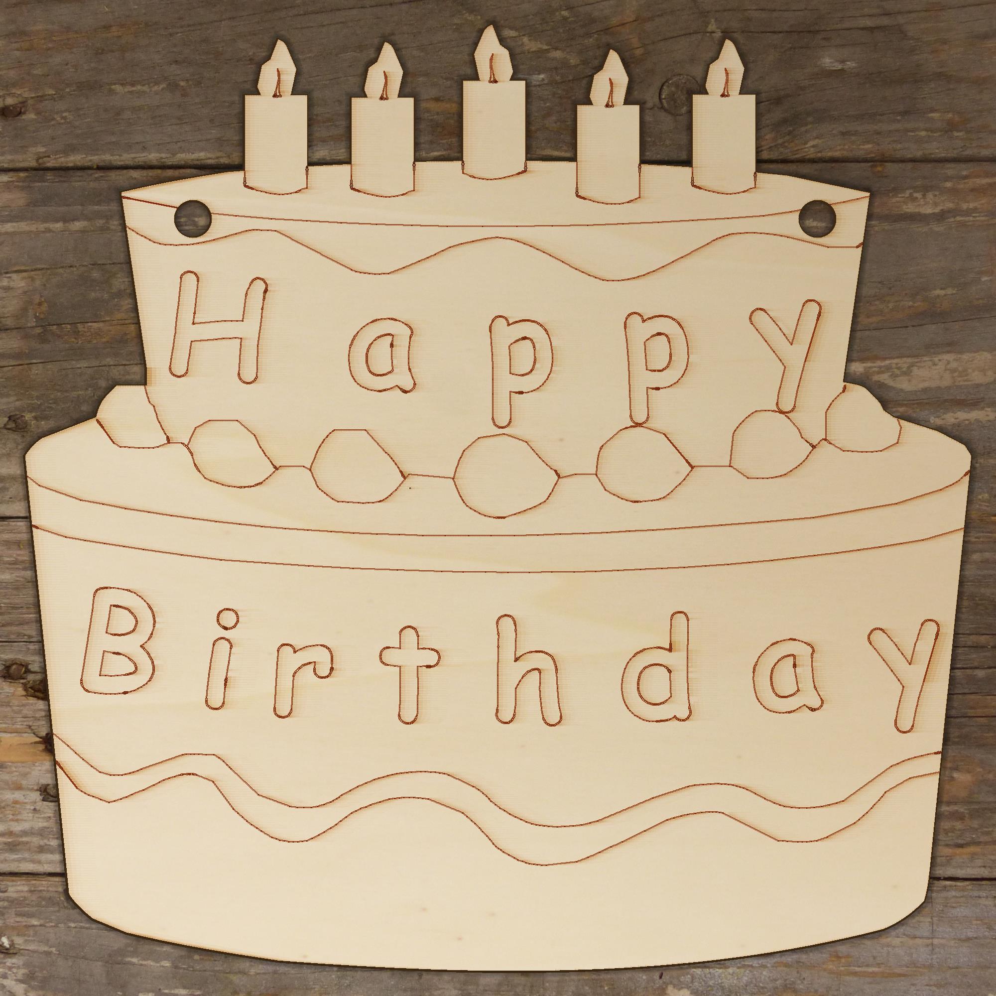 Image 2T Birthday Cake With 5 candles