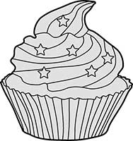Cupcake Design C Sprinkling of Stars Main Image