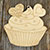 3mm Ply Cupcake Design F Two Chocolate Hearts