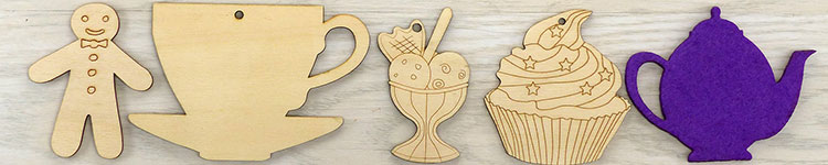 Picture of Mixed Acrylic and Wooden Shapes