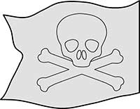 Pirate Skull and Cross Bone Flag Main Image