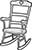 Furniture Rocking Chair Isometric