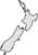 Country Outlines New Zealand