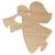 Main Image White No Hole Image Simple Christmas Angel With a Horn