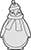 Plain Top Hole Image Penguin with a Hat and Scarf Comic Style