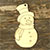 3mm Ply Snowman Wearing a Hat and Scarf Comic Style