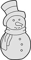 Snowman Wearing a Hat and Scarf Comic Style Main Image