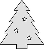 Christmas Tree Modern Pointed Style with Stars Main Image
