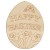 Main Image White No Hole Image Easter Egg with Happy Easter Text
