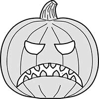 Halloween Pumpkin Angry Face Main Image