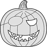 Halloween Pumpkin Pirate Face Main Image