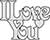 Main Image I Love You Stached Chain Words