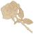 Main Image White No Hole Image Rose with Stem and Leaf