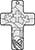 Plain Top Hole Image Cross with a Crucifixion Design