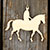 3mm Ply Road Sign Image Horse or Pony Accompained