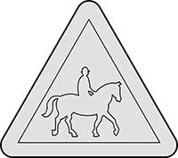 Road Sign Horse or Pony Accompained Ahead Main Image