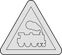 Road Sign Level Crossing No Barrier Main Image