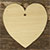 3mm Ply Heart Plain Curvaceous Pointed