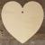 3mm Ply Heart Plain Curvaceous Pointed